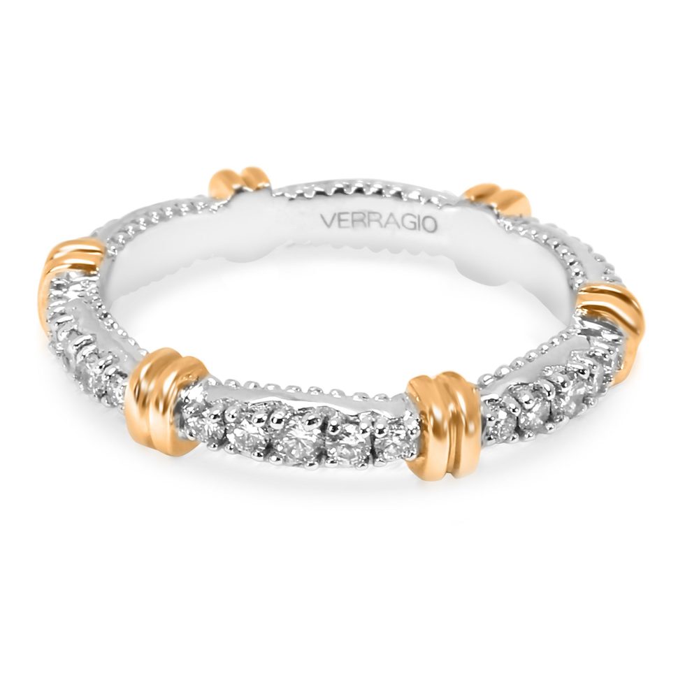 Verragio Diamond Eternity Wedding Band in 14K Two Toned Gold